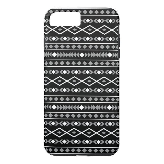 Aztec Shapes Pattern Grey White Black Case-Mate iPhone Case (Back)
