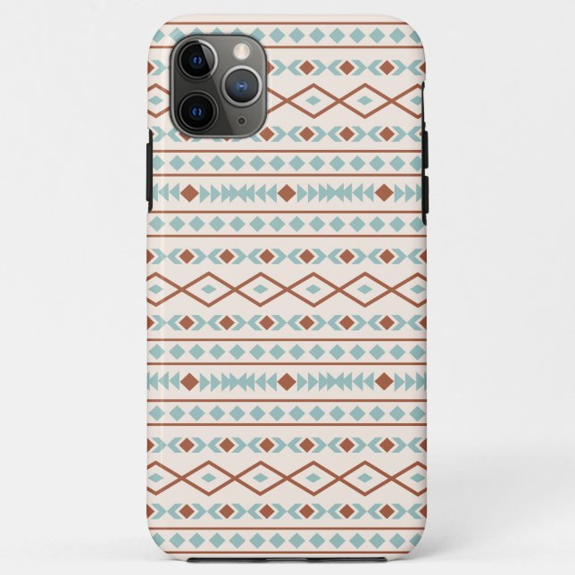 Aztec Shapes Pattern Rust Teal Cream Case-Mate iPhone Case (Back)