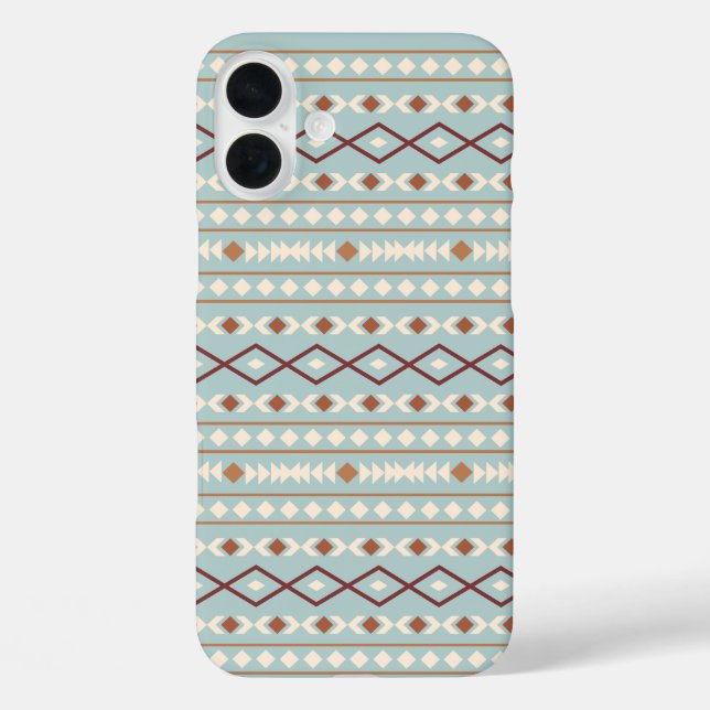 Aztec Shapes Pattern Rusts Cream Teal-Blue Case-Mate iPhone Case (Back)