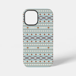 Aztec Shapes Pattern Rusts Cream Teal-Blue iPhone 12 Mini Case