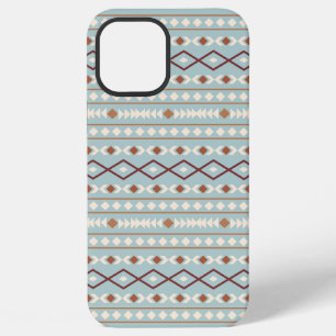 Aztec Shapes Pattern Rusts Cream Teal-Blue iPhone 12 Pro Max Case