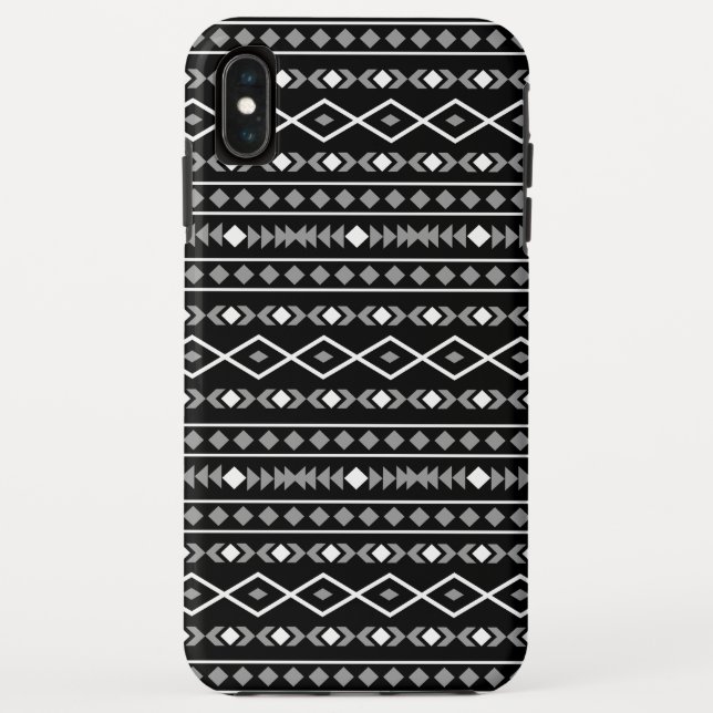 Aztec Shapes Pattern White Grey Black Case-Mate iPhone Case (Back)