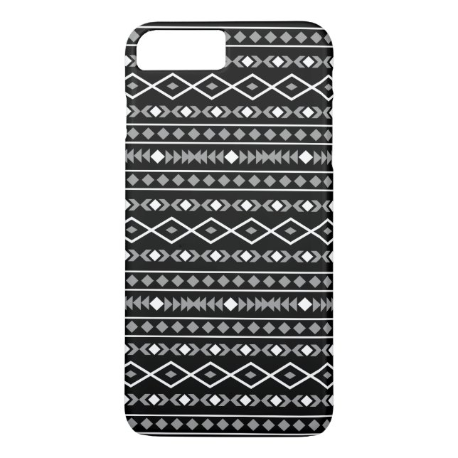 Aztec Shapes Pattern White Grey Black Case-Mate iPhone Case (Back)