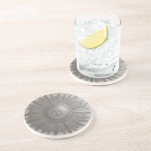 Aztec Silver Sun Face Coaster