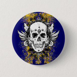 Aztec-Skull 6 Cm Round Badge