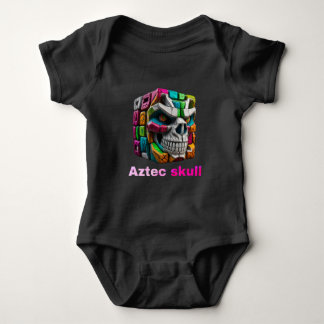 Aztec skull baby bodysuit