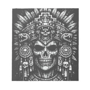 Aztec Skull Headdress by BurnsInHell Notepad