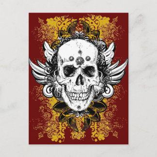 Aztec-Skull Postcard