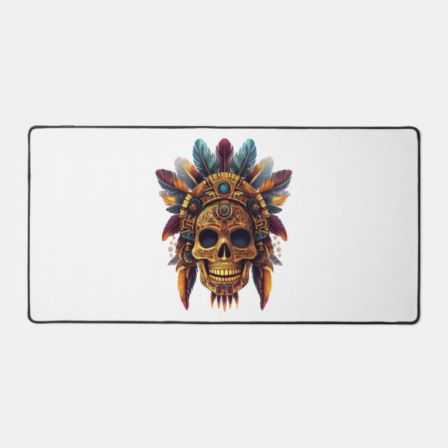 Aztec Skull Relic Desk Mat (Front)
