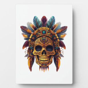 Aztec Skull Relic Plaque