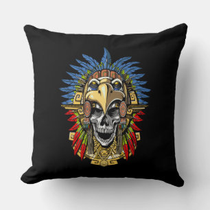 Aztec Skull Warrior Cushion