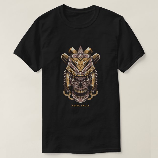 Aztec Skull Warrior Inca Culture Mayan Civilizatio T-Shirt (Design Front)