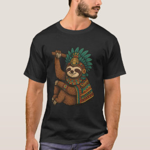 Aztec Sloth Art Mexican T-Shirt