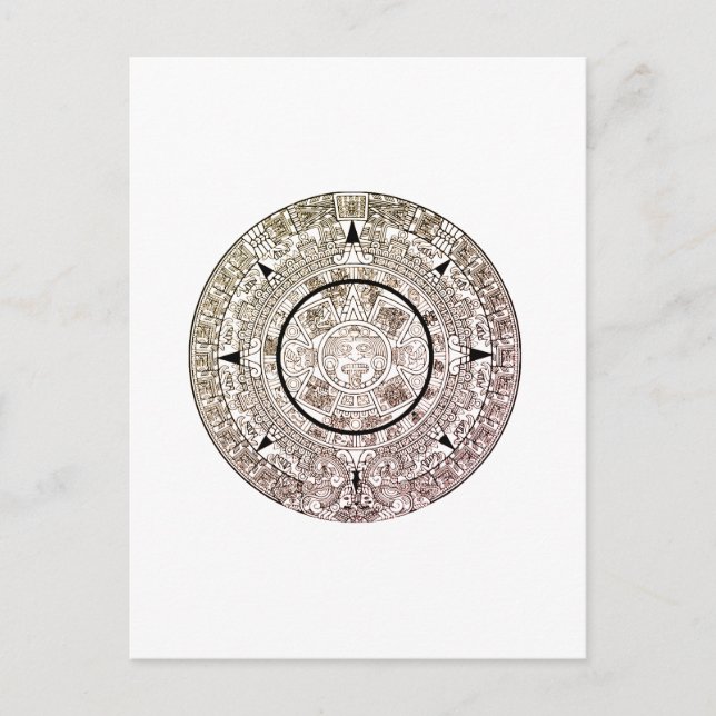 Aztec Solar Disc Calendar Postcard (Front)