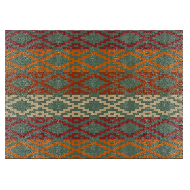 Aztec Southwestern Tribal Diamonds Cutting Board (Front)