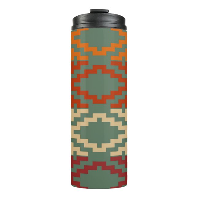 Aztec Southwestern Tribal Diamonds Thermal Tumbler (Front)