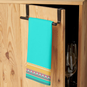 Aztec stripes kitchen towel