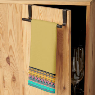 Aztec stripes kitchen towel