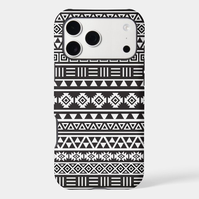 Aztec Style Pattern – Monochrome (Back)