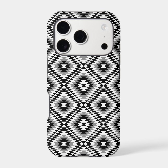 Aztec Stylised BW+Grey Symbol Pattern (Back)