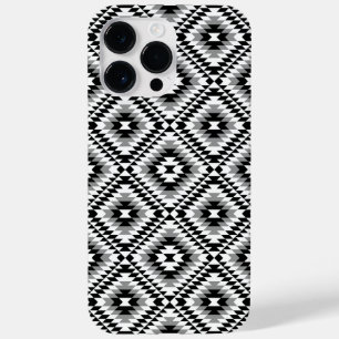 Aztec Stylised BW+Grey Symbol Pattern Case-Mate iPhone 14 Pro Max Case