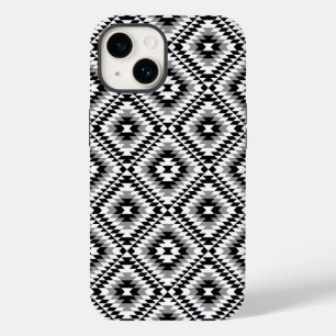 Aztec Stylised BW+Grey Symbol Pattern Case-Mate iPhone 14 Case