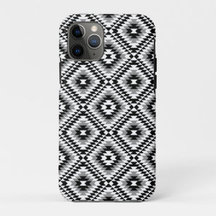 Aztec Stylised BW+Grey Symbol Pattern iPhone 11 Pro Case