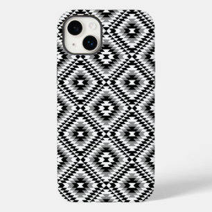 Aztec Stylised BW+Grey Symbol Pattern Case-Mate iPhone 14 Plus Case