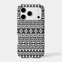 Aztec Stylized Pattern Black & White