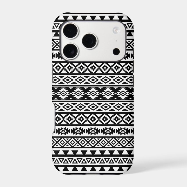 Aztec Stylized Pattern Black & White (Back)