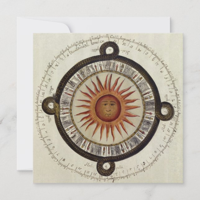 Aztec Sun Card - Invitation (Front)