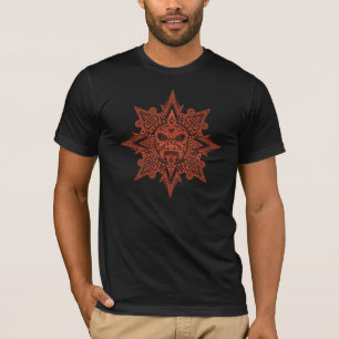 Aztec Sun Mask (dark red) T-Shirt