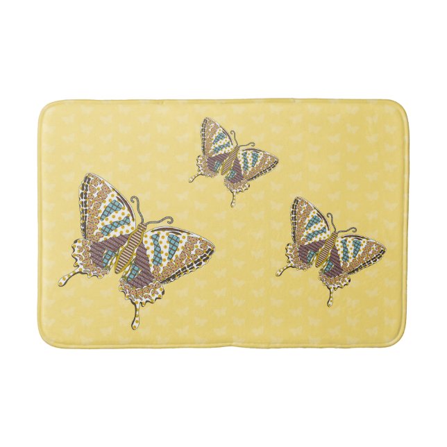 Aztec Swallowtail Bath Mat (Front)