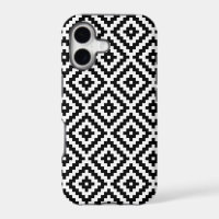 Aztec Symbol Block Ptn Black & White I