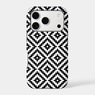 Aztec Symbol Block Ptn Black & White I