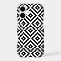 Aztec Symbol Block Ptn Black & White I