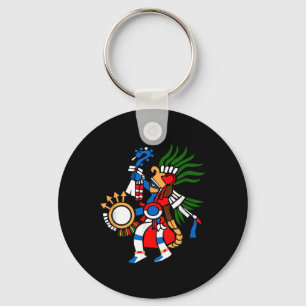 Aztec Symbol God Of War And Sun Huitzilopochtli Az Key Ring