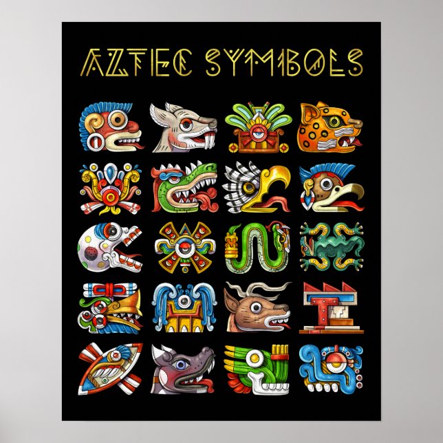 Aztec Symbols Poster (Front)