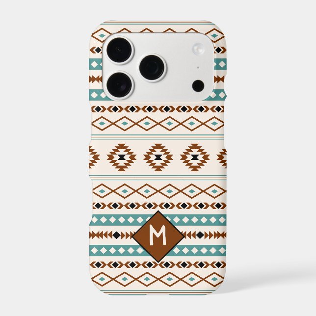 Aztec Teal Ter Blk Cr Mixed Pattern (Personalized) (Back)