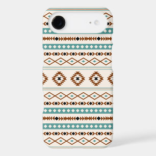 Aztec Teal Terracotta Black Cream Mixed Pattern