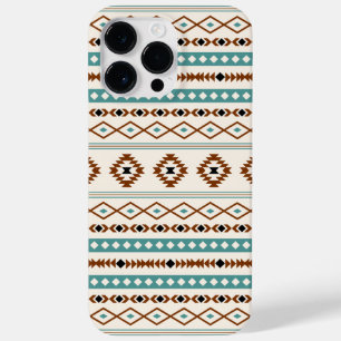 Aztec Teal Terracotta Black Cream Mixed Pattern Case-Mate iPhone 14 Pro Max Case