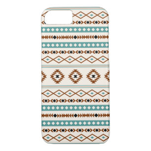 Aztec Teal Terracotta Black Cream Mixed Pattern iPhone 8/7 Case