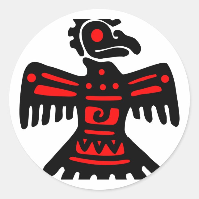 Aztec Thunderbird Classic Round Sticker (Front)