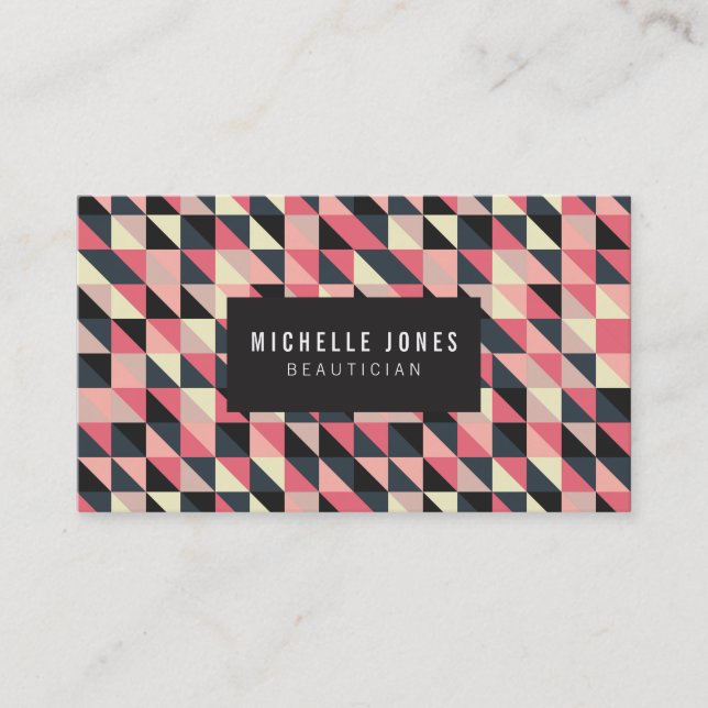 Aztec Triangles Stylist Business Cards (Front)