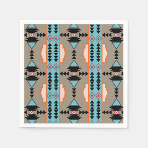 Aztec Tribal Geometric  Napkin