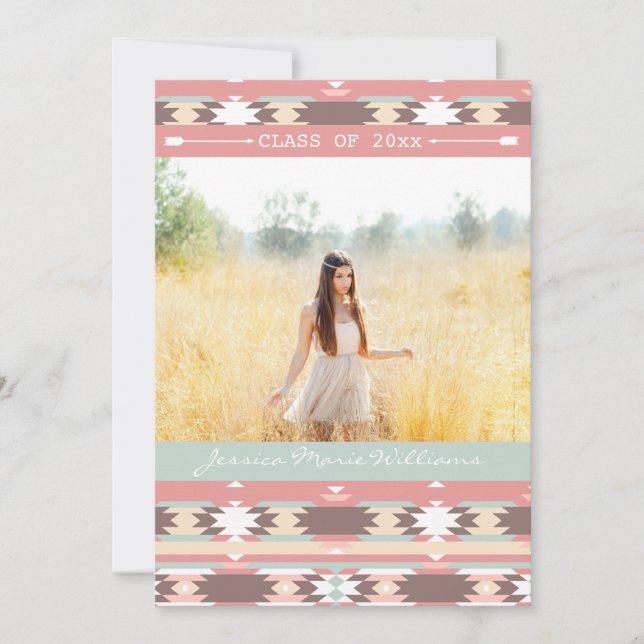 Aztec Tribal Graduation Party Invitations (Front)