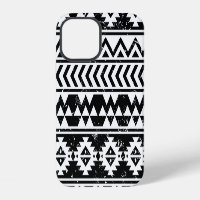 Aztec tribal: grunge white pattern.