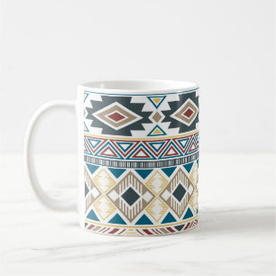 Aztec Tribal Motifs: Geometric Seamless Design Coffee Mug