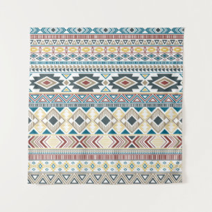 Aztec Tribal Motifs: Geometric Seamless Design Tapestry