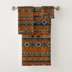 Aztec tribal pattern. Bath Towel Set